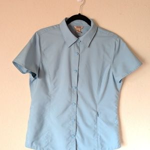 Duluth Blue Sports Athletic Button Shirt M